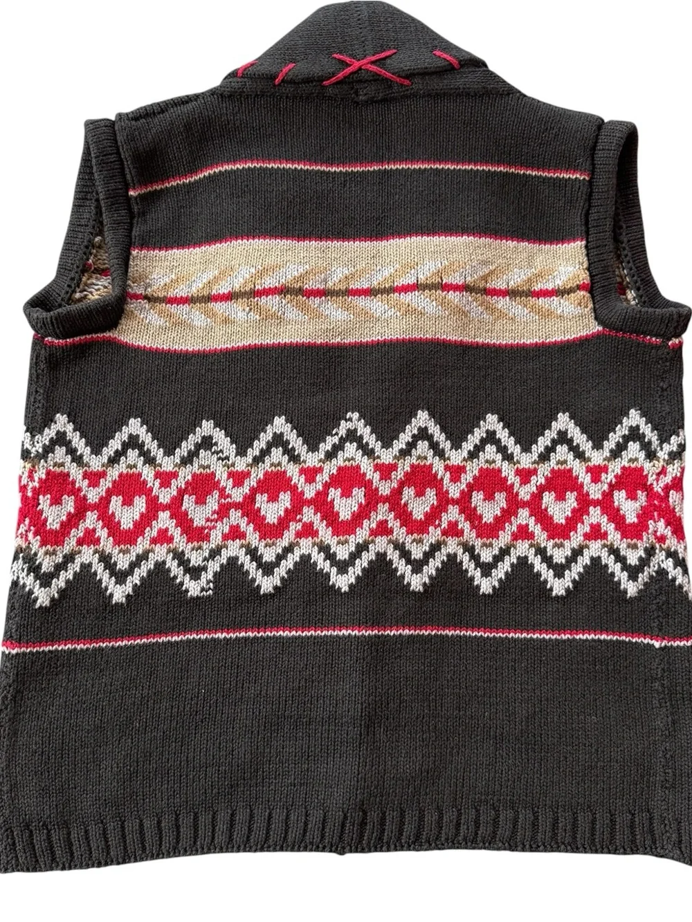 VTG C.B. Milligan Southwestern Knit Sweater Vest Large